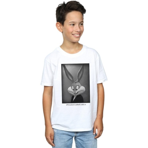 Vêtements Garçon T-shirts manches courtes Dessins Animés Bugs Bunny Yougottabekiddin Blanc