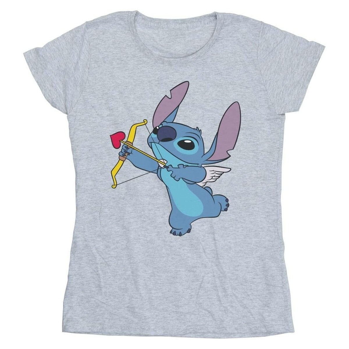 Vêtements Femme T-shirts manches longues Disney Lilo And Stitch Stitch Cupid Valentines Gris