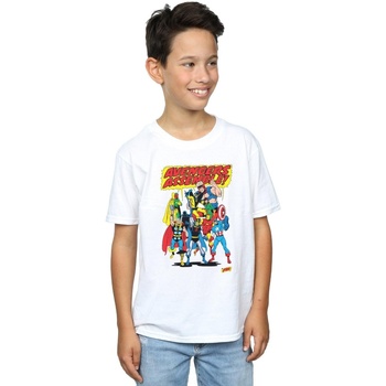 Vêtements Garçon T-shirts manches courtes Marvel Avengers Assemble Blanc