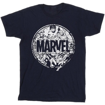 Vêtements Garçon T-shirts manches courtes Marvel Logo Character Infill Bleu