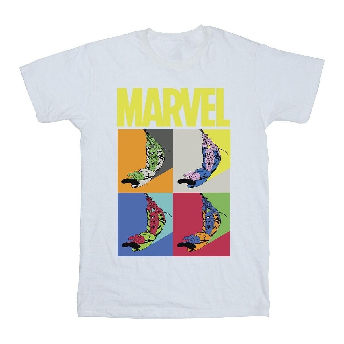 Vêtements Garçon T-shirts manches courtes Marvel Spider-Man Pop Art Blanc