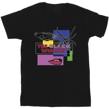Vêtements Garçon T-shirts manches courtes Marvel Black Widow Pop Art Noir