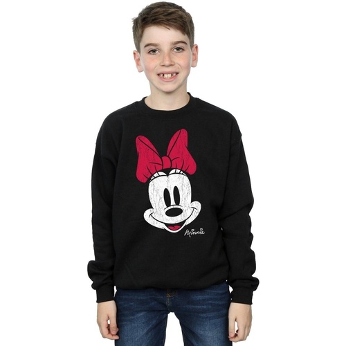 Vêtements Garçon Sweats Disney Minnie Mouse Distressed Face Noir