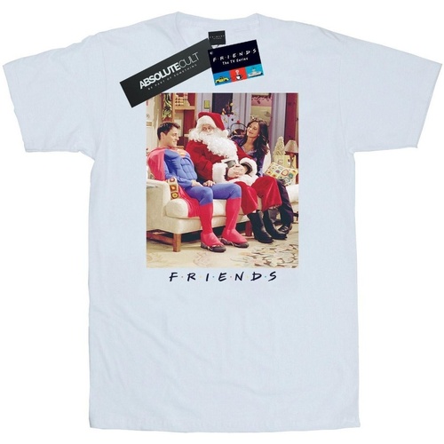 Vêtements Homme T-shirts manches longues Friends Superman And Santa Blanc