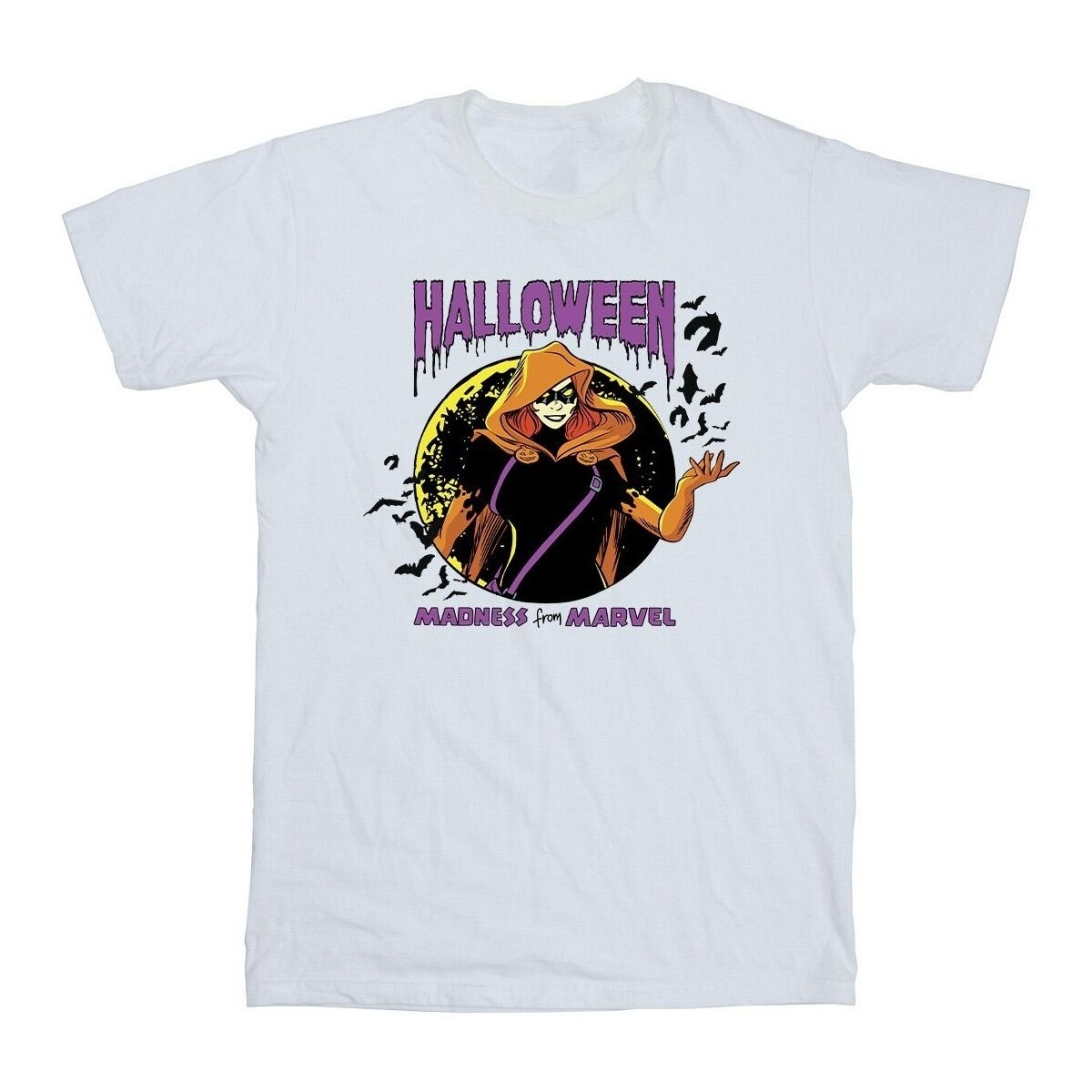 Vêtements Garçon T-shirts manches courtes Marvel Black Widow Halloween Blanc