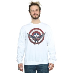 Vêtements Homme Sweats Marvel Falcon And The Winter Soldier Captain America Shield Pose Blanc
