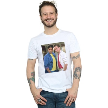 Vêtements Homme T-shirts manches longues Friends 80's Ross And Chandler Blanc