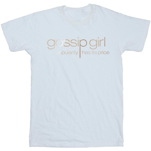 Vêtements Femme T-shirts manches longues Gossip Girl Gold Logo Blanc