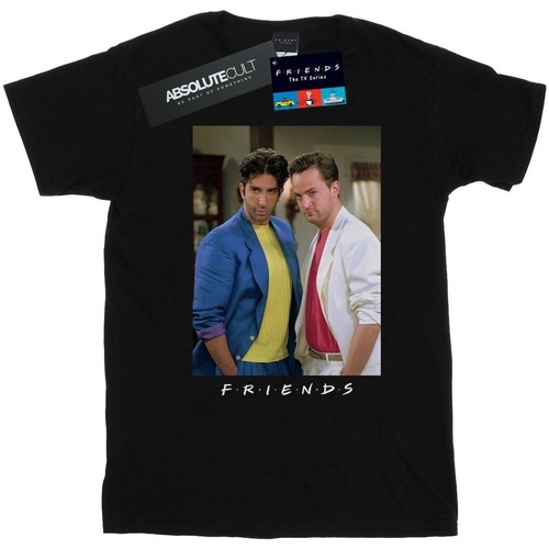 Vêtements Homme T-shirts manches longues Friends Ross And Chandler College Noir