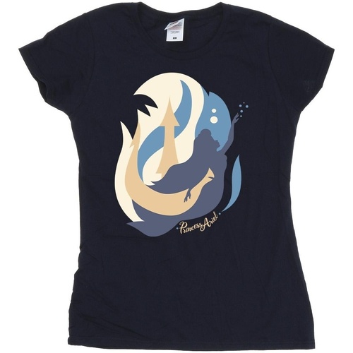 Vêtements Femme T-shirts manches longues Disney The Little Mermaid Colour Silhouettes Bleu