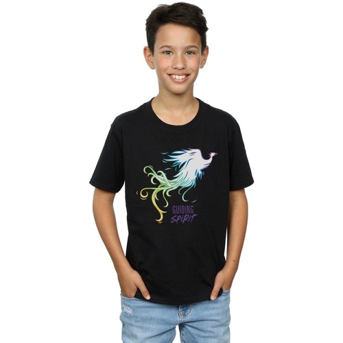 Vêtements Garçon T-shirts manches courtes Disney Mulan Movie Phoenix Guiding Spirit Noir