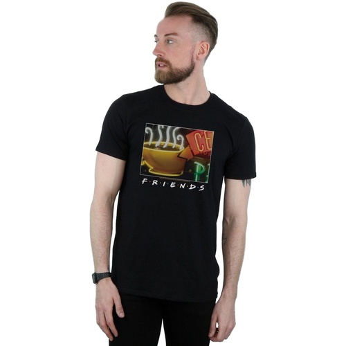 Vêtements Homme T-shirts manches longues Friends Central Perk Homage Noir