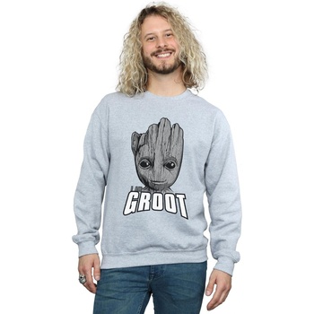 Vêtements Homme Sweats Marvel Guardians Of The Galaxy Groot Face Gris