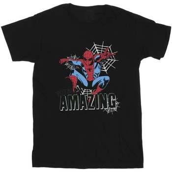 Vêtements Fille T-shirts manches longues Marvel Spider-Man Amazing Noir
