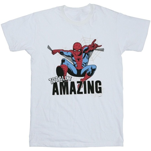 Vêtements Fille T-shirts manches longues Marvel Spider-Man Amazing Blanc