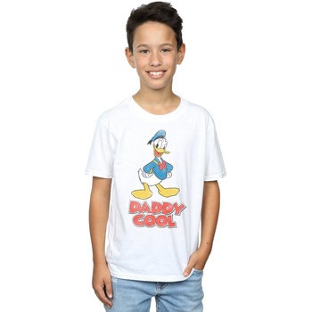 Vêtements Garçon T-shirts manches courtes Disney Donald Duck Daddy Cool Blanc