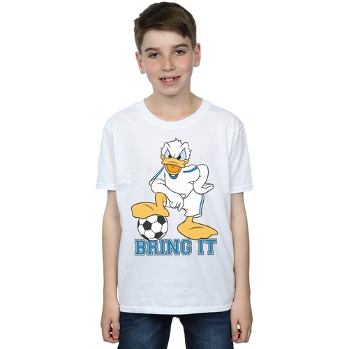 Vêtements Garçon T-shirts manches courtes Disney Donald Duck Bring It Blanc