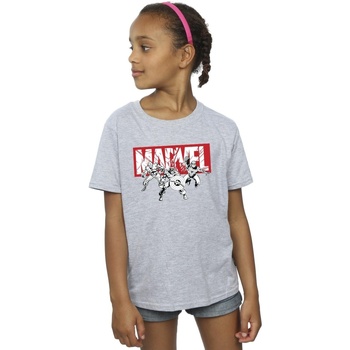 Vêtements Fille T-shirts manches longues Marvel Comics Hero Group Gris