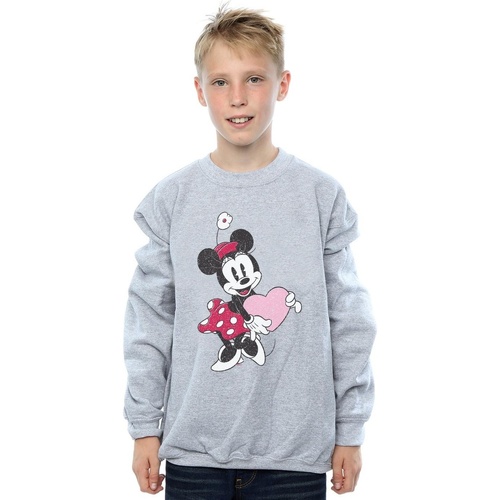 Vêtements Garçon Sweats Disney Minnie Mouse Love Heart Gris