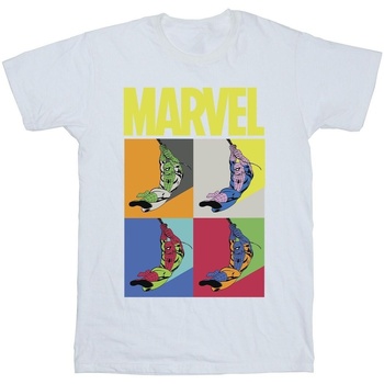 Vêtements Fille T-shirts manches longues Marvel Spider-Man Pop Art Blanc