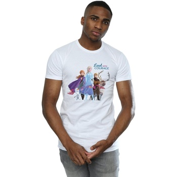 Vêtements Homme T-shirts manches longues Disney Frozen 2 Lead With Courage Blanc