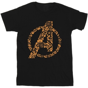 Vêtements Fille T-shirts manches longues Marvel Avengers Halloween Logo Noir