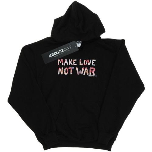 Vêtements Fille Sweats Woodstock Make Love Not War Floral Noir