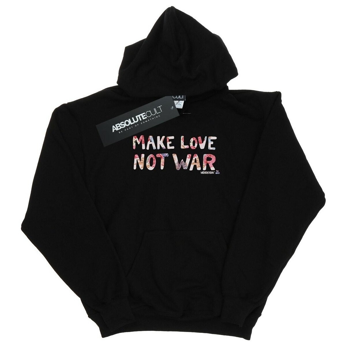 Vêtements Fille Sweats Woodstock Make Love Not War Floral Noir