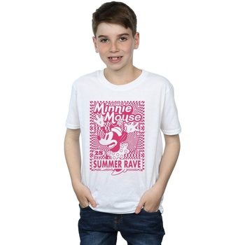 Vêtements Garçon T-shirts manches courtes Disney Minnie Mouse Summer Party Blanc