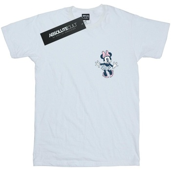 Vêtements Garçon T-shirts manches courtes Disney Minnie Mouse Dancing Chest Blanc