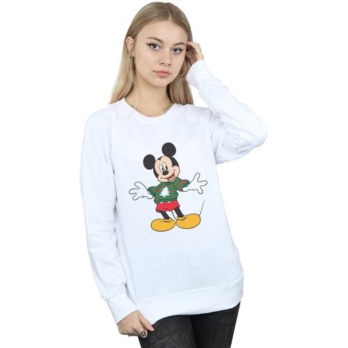 Vêtements Femme Sweats Disney Mickey Mouse Christmas Jumper Stroke Blanc