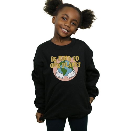 Vêtements Fille Sweats Disney Mickey Mouse Be Kind To Our Planet Noir