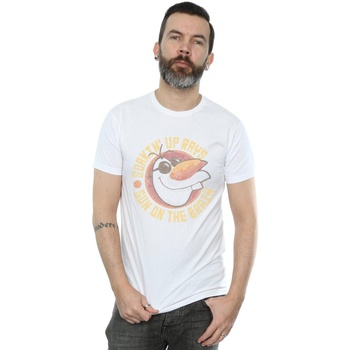 Vêtements Homme T-shirts manches longues Disney Frozen Olaf Sun On The Brain Blanc