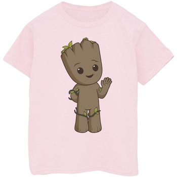 Vêtements Fille T-shirts manches longues Marvel I Am Groot Cute Groot Rouge