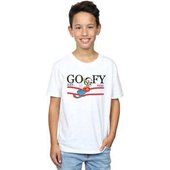 Vêtements Garçon T-shirts manches courtes Disney Goofy By Nature Blanc