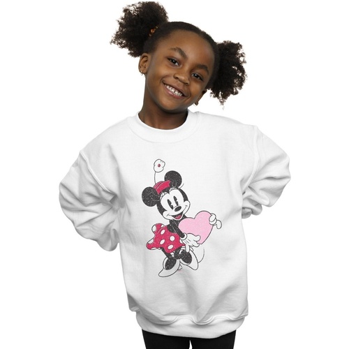 Vêtements Fille Sweats Disney Minnie Mouse Love Heart Blanc