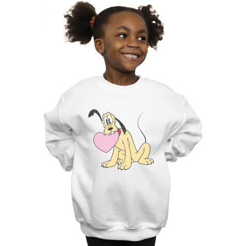 Vêtements Fille Sweats Disney Pluto Love Heart Blanc
