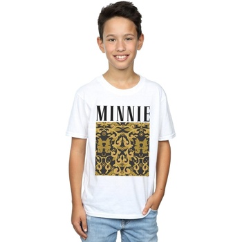 Vêtements Garçon T-shirts manches courtes Disney Minnie Mouse Baroque Pattern Blanc