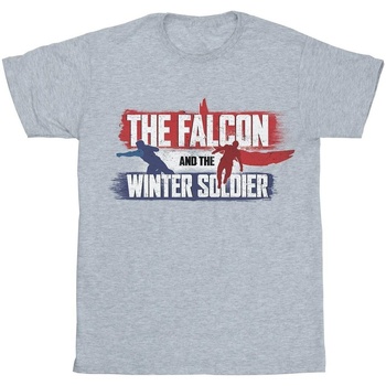 Vêtements Homme T-shirts manches longues Marvel The Falcon And The Winter Soldier Action Logo Gris