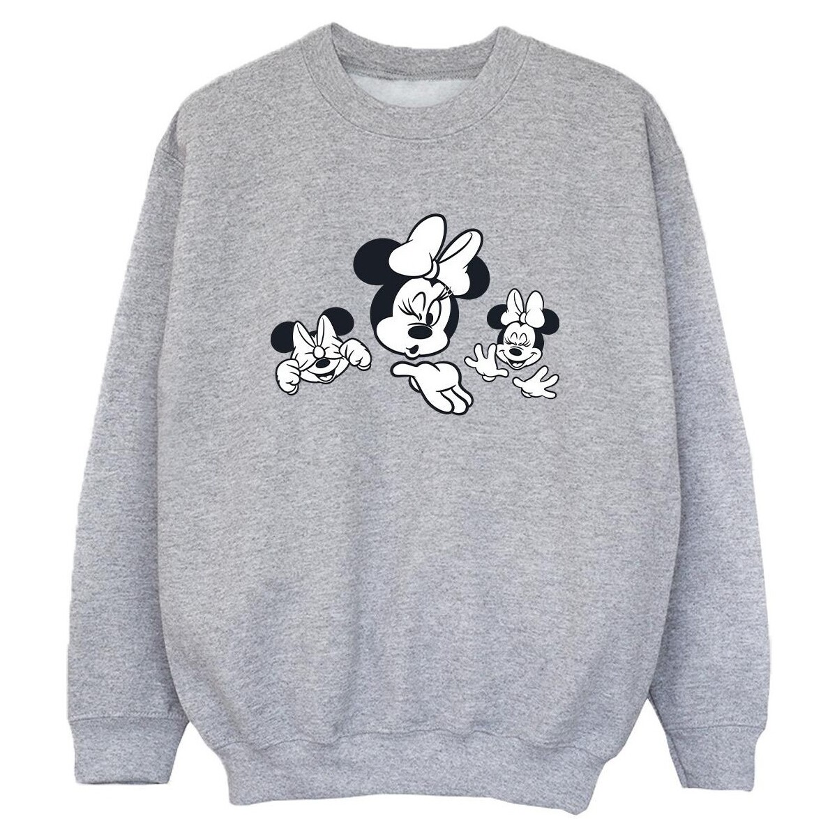 Vêtements Garçon Sweats Disney Minnie Mouse Three Faces Gris
