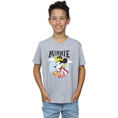 Vêtements Garçon T-shirts manches courtes Disney Minnie Mouse Queen Gris