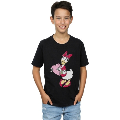 Vêtements Garçon T-shirts manches courtes Disney Daisy Duck Love Heart Noir