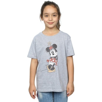 Vêtements Fille T-shirts manches longues Disney Minnie Mouse Offset Gris