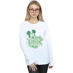 Vêtements Femme Sweats Disney Mickey Mouse Shamrock Pizza Blanc
