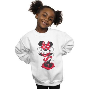 Vêtements Fille Sweats Disney Minnie Mouse Bow Eyes Blanc