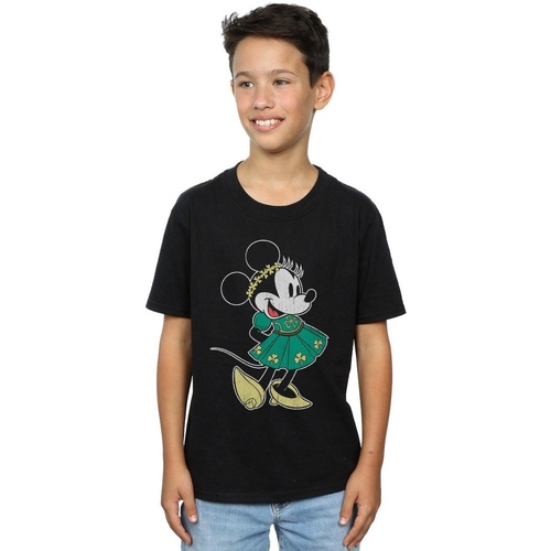 Vêtements Garçon T-shirts manches courtes Disney Minnie Mouse St Patrick's Day Costume Noir