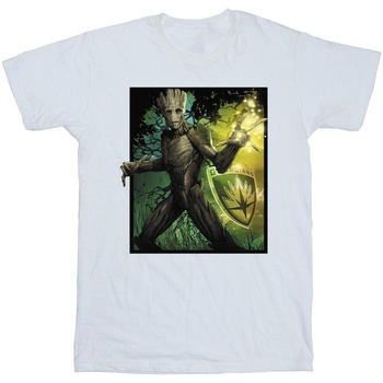 Vêtements Homme T-shirts manches longues Marvel Guardians Of The Galaxy Groot Forest Energy Blanc