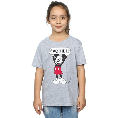 Vêtements Fille T-shirts manches longues Disney Mickey Mouse Chill Gris