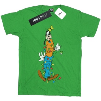 Vêtements Garçon T-shirts manches courtes Disney Goofy Christmas Lights Vert