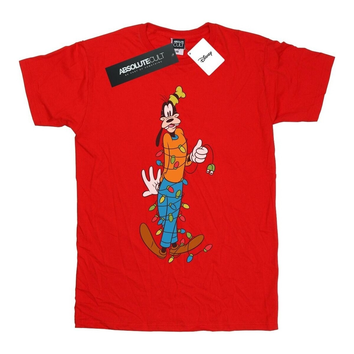 Vêtements Garçon T-shirts manches courtes Disney Goofy Christmas Lights Rouge
